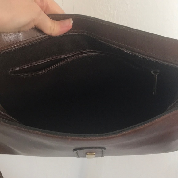 Vintage brown leather bag - Picture 5 of 10